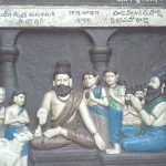 Yajnavalkya with Maitreyi and Gargi teaching Maharaja Janaka